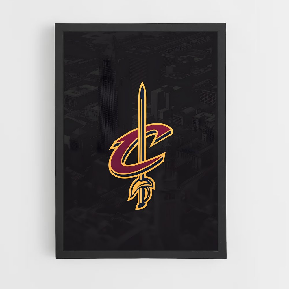 Poster Cavaliers en Action – affiche Basketball (vue 2)